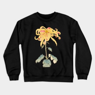 Gold Chrysanthemum 2 - Hasegawa - Traditional Japanese style - Botanical Illustration Crewneck Sweatshirt
